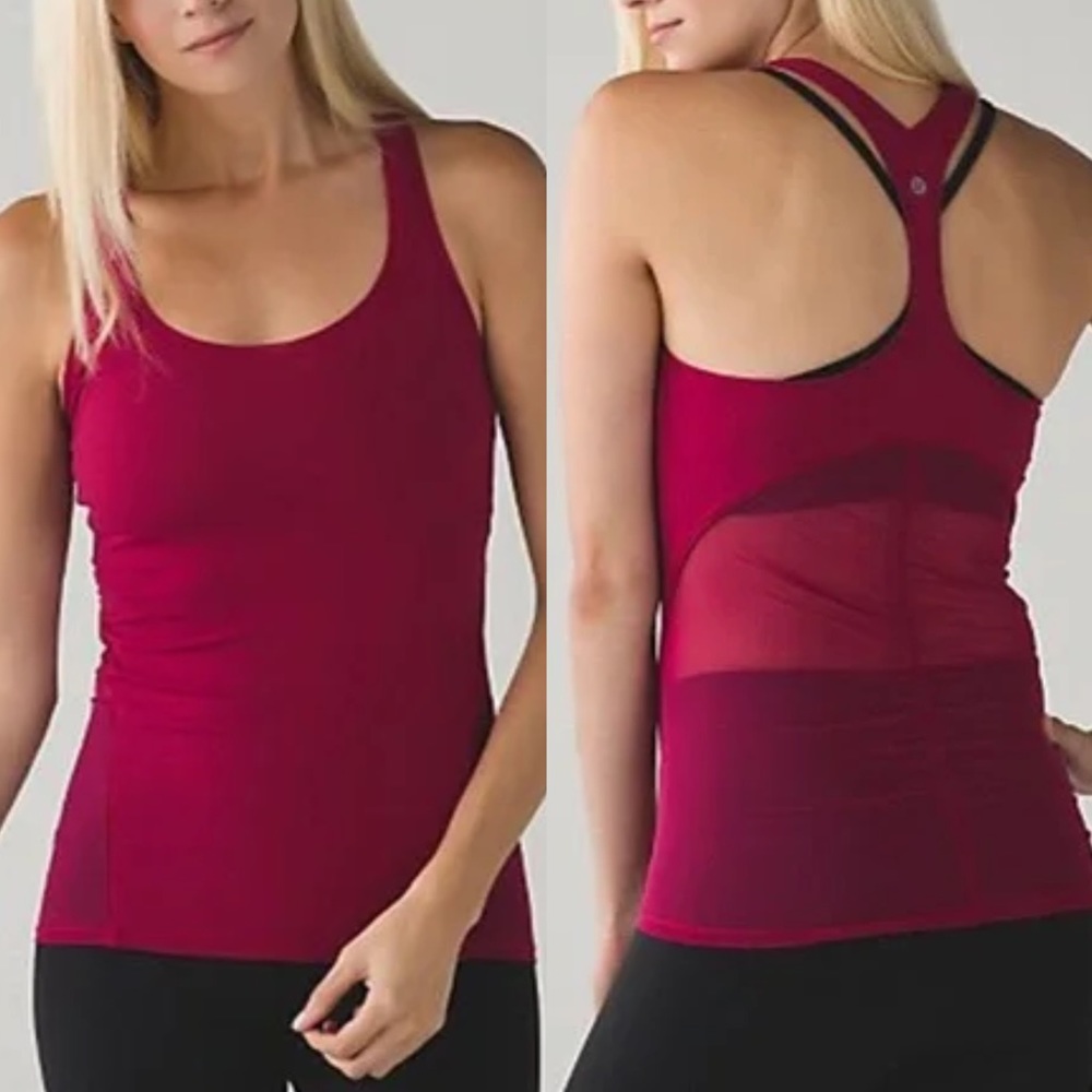 lululemon athletica Berry Red Racerback Tank